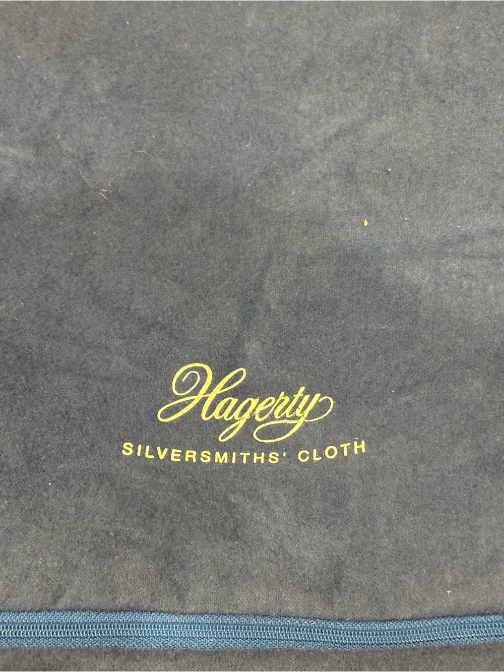 Hagerty Silversmiths Zippered Silver Storage 3pc set- Navy with Gold Logo